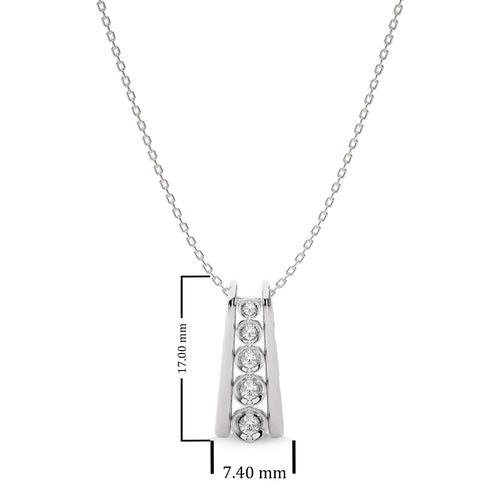 1/10 CT. Round Natural Diamond Pendant
