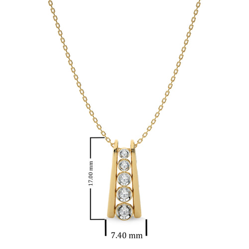 1/10 CT. Round Natural Diamond Pendant