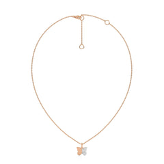 1/6 CT. Round Lab Created Diamond Butterfly Pendant Necklace