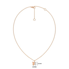 1/6 CT. Round Lab Created Diamond Butterfly Pendant Necklace