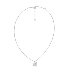 1/6 CT. Round Natural Diamond Butterfly Pendant Necklace