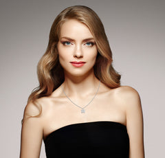 1/6 CT. Round Lab Created Diamond Butterfly Pendant Necklace