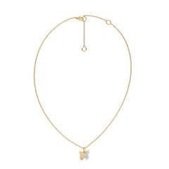 1/6 CT. Round Lab Created Diamond Butterfly Pendant Necklace