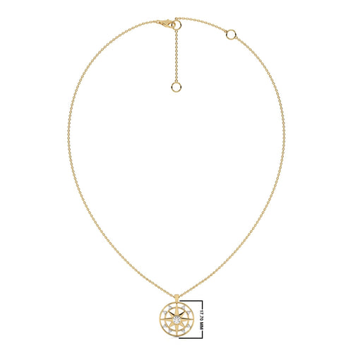 1/3 CT. Round Lab Created Diamond Starburst Coin Pendant