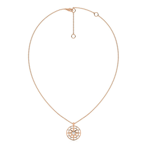 1/3 CT. Round Lab Created Diamond Starburst Coin Pendant