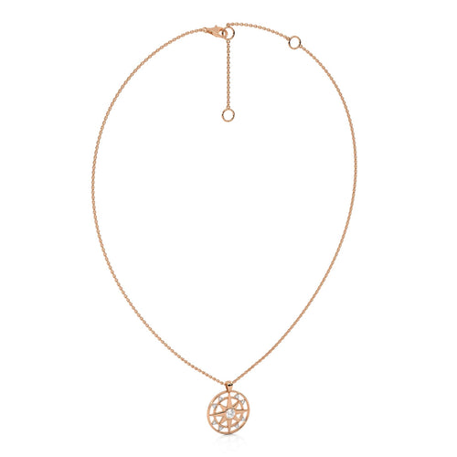 1/3 CT. Round Lab Created Diamond Starburst Coin Pendant