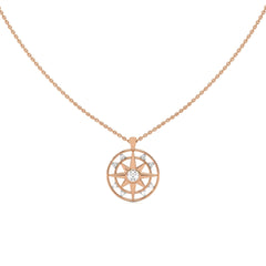 1/3 CT. Round Lab Created Diamond Starburst Coin Pendant