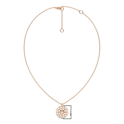1/3 CT. Round Lab Created Diamond Starburst Coin Pendant