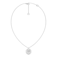 1/3 CT. Round Natural Diamond Starburst Coin Pendant