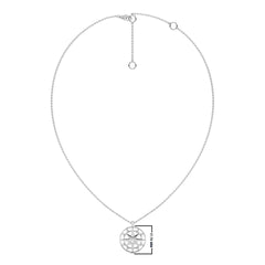 1/3 CT. Round Lab Created Diamond Starburst Coin Pendant