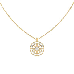 1/3 CT. Round Lab Created Diamond Starburst Coin Pendant