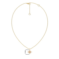 1/5 CT. Round Lab Created Diamond Starburst Pendant