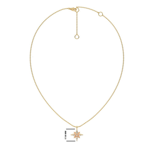 1/5 CT. Round Lab Created Diamond Starburst Pendant