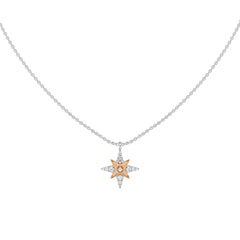 1/5 CT. Round Lab Created Diamond Starburst Pendant