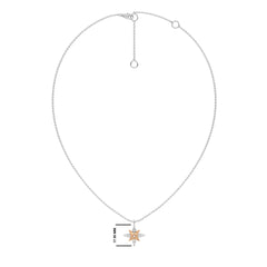 1/5 CT. Round Lab Created Diamond Starburst Pendant
