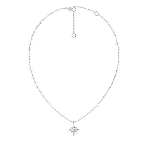 1/5 CT. Round Lab Created Diamond Starburst Pendant