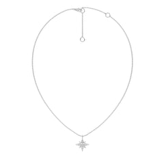 1/5 CT. Round Lab Created Diamond Starburst Pendant