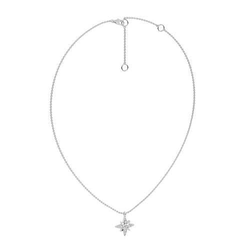 1/5 CT. Round Lab Created Diamond Starburst Pendant