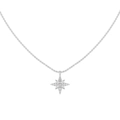 1/5 CT. Round Natural Diamond Starburst Pendant