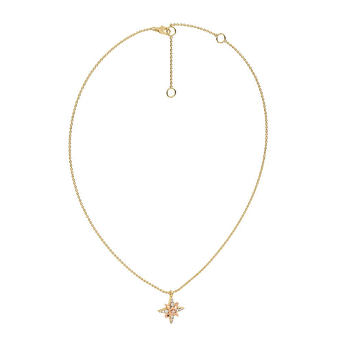 1/5 CT. Round Lab Created Diamond Starburst Pendant