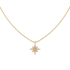 1/5 CT. Round Lab Created Diamond Starburst Pendant
