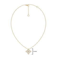 1/4 CT. Round Lab Created Diamond Four Leaf Pendant Necklace