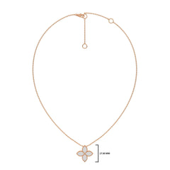 1/4 CT. Round Lab Created Diamond Four Leaf Pendant Necklace