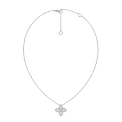 1/4 CT. Round Lab Created Diamond Four Leaf Pendant Necklace
