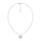 1/4 CT. Round Natural Diamond Four Leaf Pendant Necklace