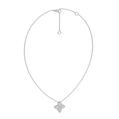 1/4 CT. Round Lab Created Diamond Four Leaf Pendant Necklace