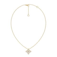 1/4 CT. Round Lab Created Diamond Four Leaf Pendant Necklace