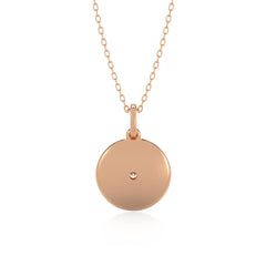1/10 CT. Round Natural Diamond Starburst Disc Pendant