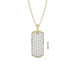 1/2 CT. Natural Diamond Dog Tag Pendant