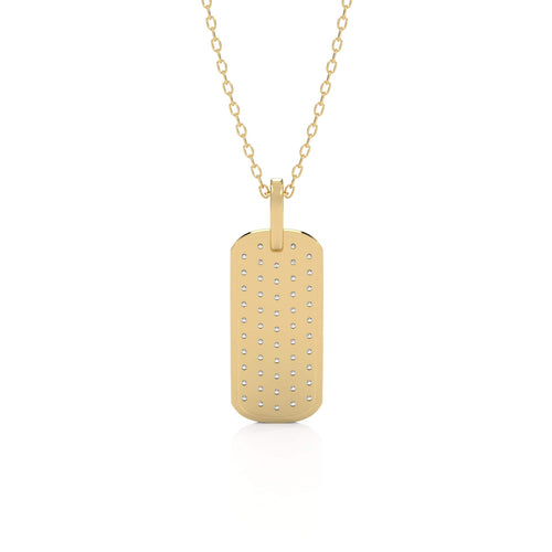 1/2 CT. Natural Diamond Dog Tag Pendant