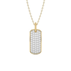 1/2 CT. Natural Diamond Dog Tag Pendant