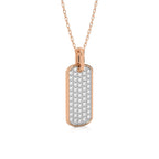 1/2 CT. Natural Diamond Dog Tag Pendant