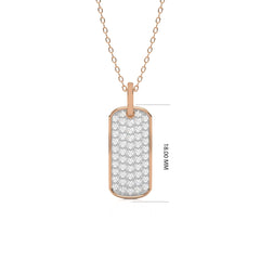 1/2 CT. Natural Diamond Dog Tag Pendant