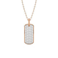 1/2 CT. Natural Diamond Dog Tag Pendant