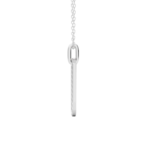 1/2 CT. Natural Diamond Dog Tag Pendant