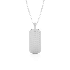 1/2 CT. Natural Diamond Dog Tag Pendant