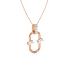 1/2 CT. Baguette and Round Lab Created Diamond Fashion Necklace