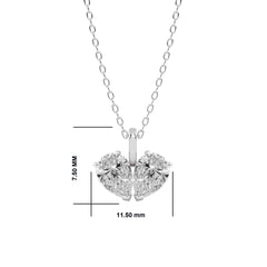 1/4 CT.Toi et Moi Pear Natural Diamond Pendant