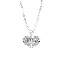 1/4 CT.Toi et Moi Pear Natural Diamond Pendant