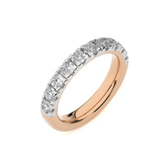 1 CT. Round Lab Created Diamond Half Eternity Band