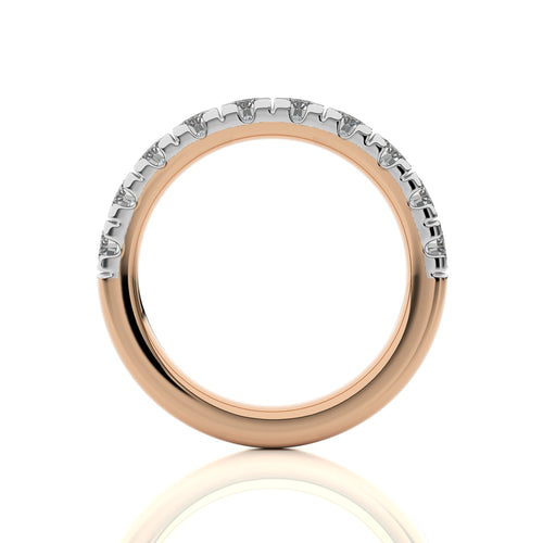 1 CT. Round Lab Created Diamond Half Eternity Band