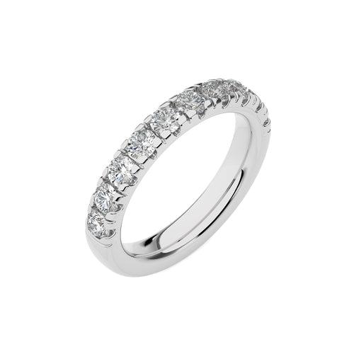 1 CT. Round Natural Diamond Half Eternity Band