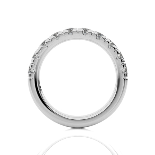 1 CT. Round Lab Created Diamond Half Eternity Band