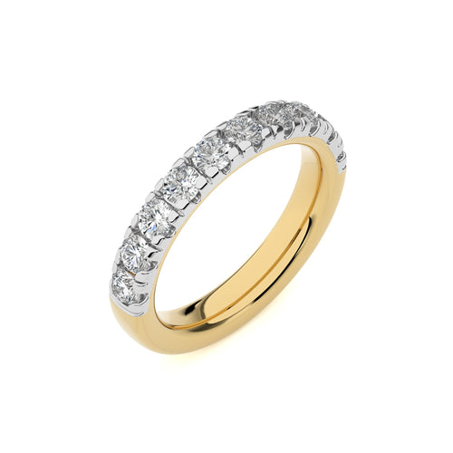 1 CT. Round Lab Created Diamond Half Eternity Band