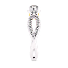 3/4 CT Infinity Twist Three Stone Lab Created Diamond Engagement Ring