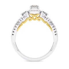 3/4 CT Infinity Twist Three Stone Lab Created Diamond Engagement Ring